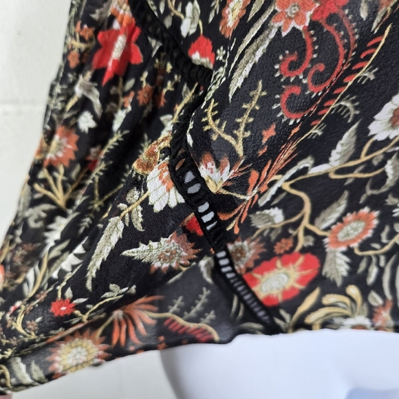 Intermix Black Floral Long Sleeve Blouse - Picture 10 of 13